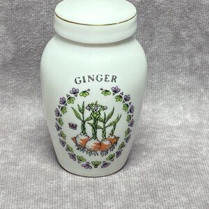 Vintage Franklin Mint Porcelain Ginger Jar W/ Floral Design & Lid 1985 Japan